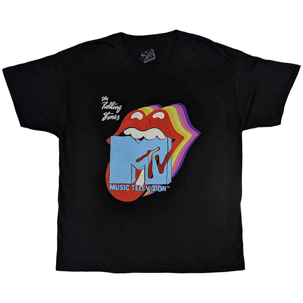 Mtv - Rolling Stones Rainbow Shadow Tongue (T-Shirt) - Joco Records