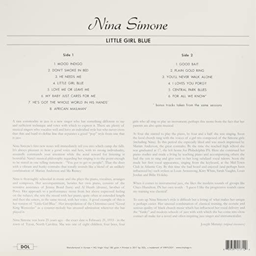 Nina Simone - Little Girl Blue (Deluxe, Gatefold, 180 Gram) (LP) - Joco Records