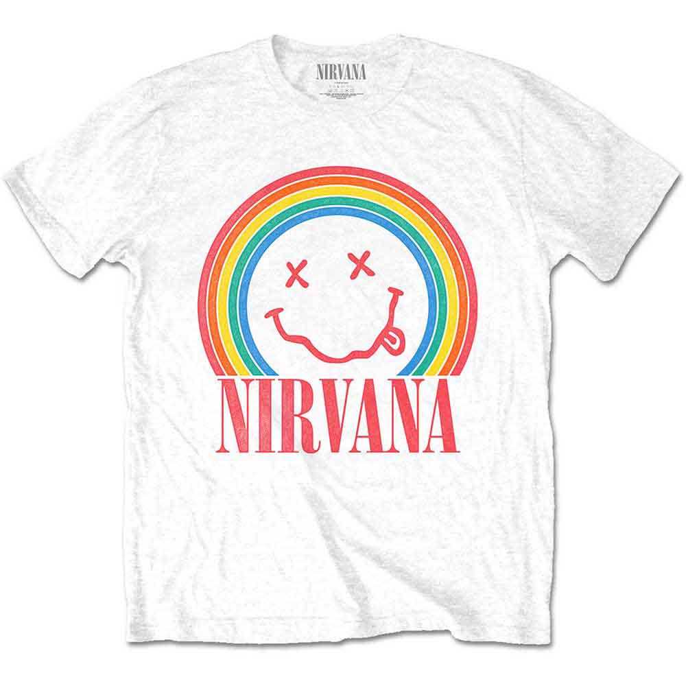Nirvana - Happy Face Rainbow (T-Shirt) - Joco Records