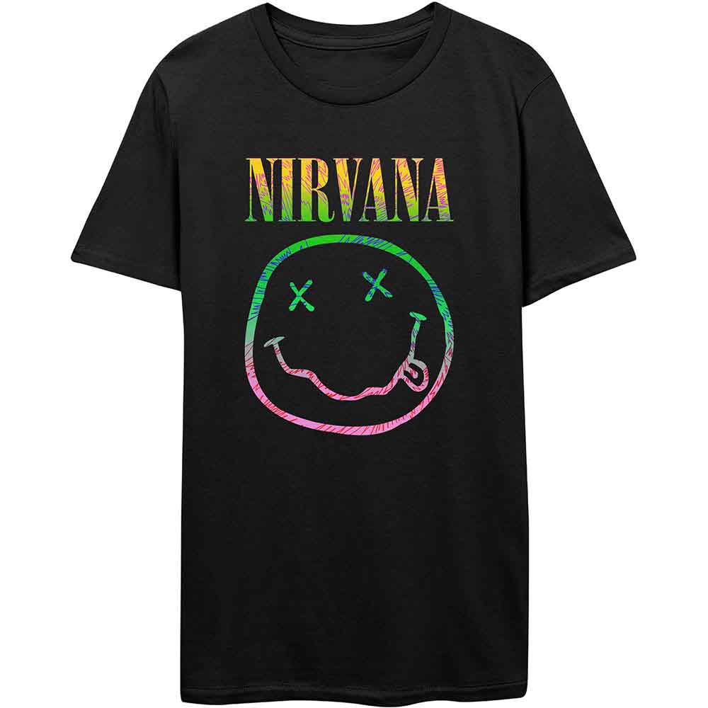 Nirvana - Sorbet Ray Happy Face (T-Shirt) - Joco Records