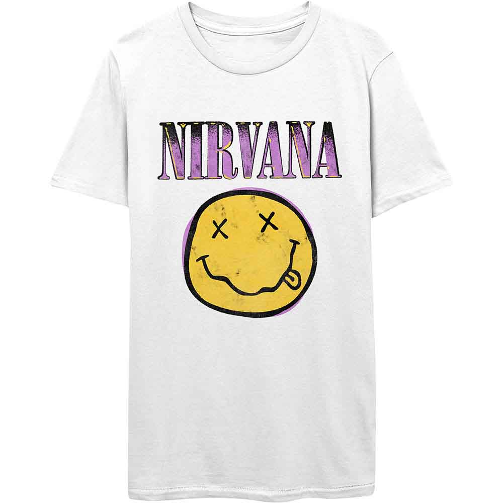 Nirvana - Xerox Happy Face Pink (T-Shirt) - Joco Records