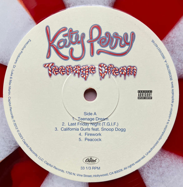 Katy Perry - Teenage Dream (Limited Edition, Peppermint Pinwheel Vinyl) (2 LP) - Joco Records