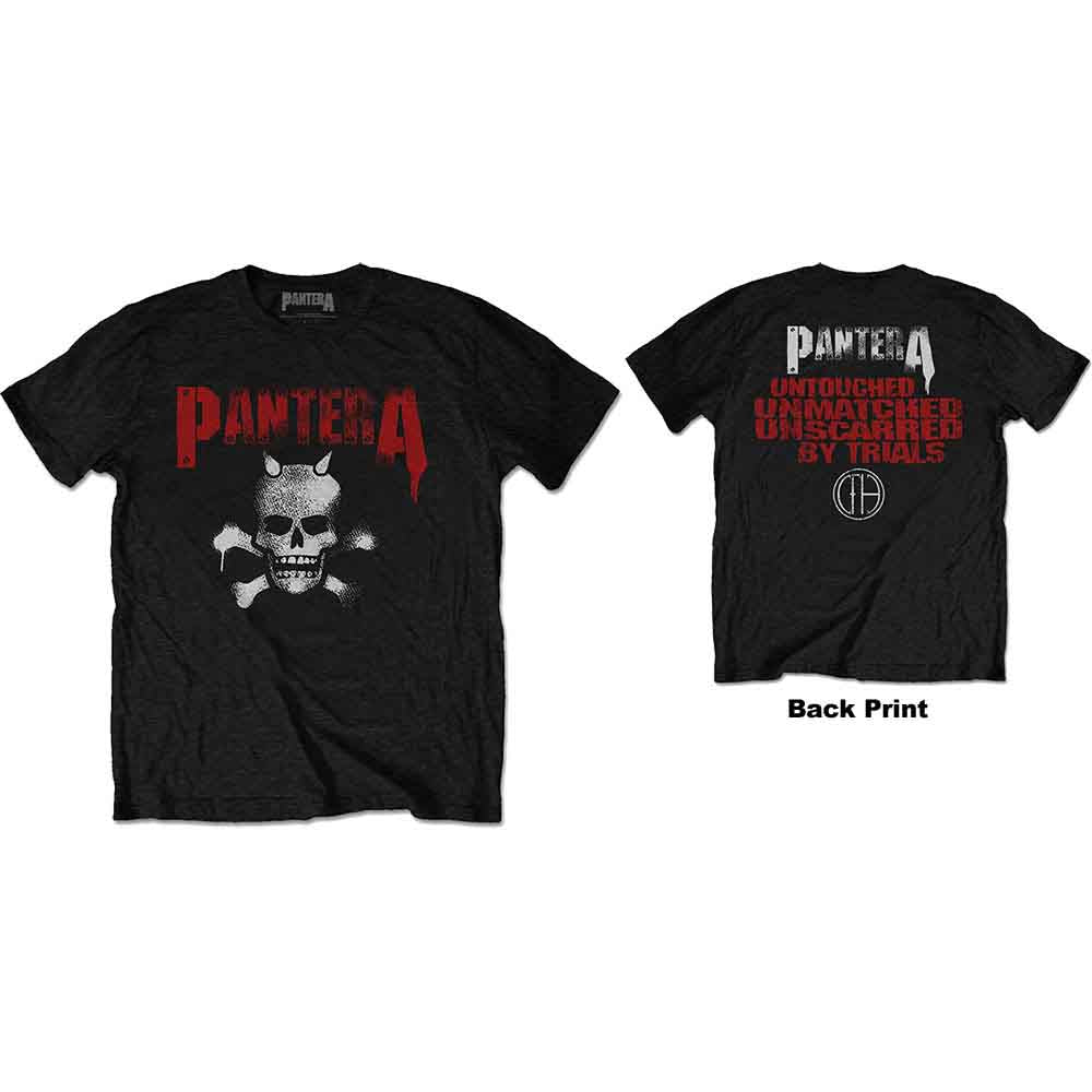 Pantera - Horned Skull Stencil (T-Shirt) - Joco Records
