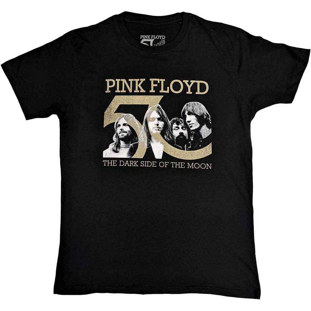 Pink Floyd - Band Photo & 50th Logo (T-Shirt) - Joco Records