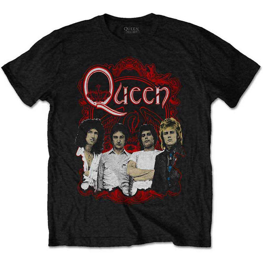 Queen - Ornate Crest Photo (T-Shirt) - Joco Records