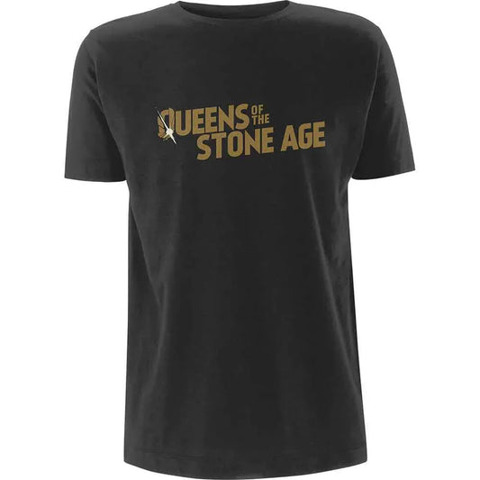 Queens Of The Stone Age - Metallic Text Logo (T-Shirt) - Joco Records