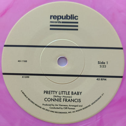 Connie Francis - Pretty Little Baby (Baby Pink, 7" Vinyl Single)