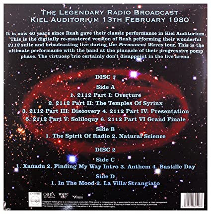 Rush - 2112: The Concert (40th Anniversary Edition, 10" Vinyl) (Import) (2 LP)