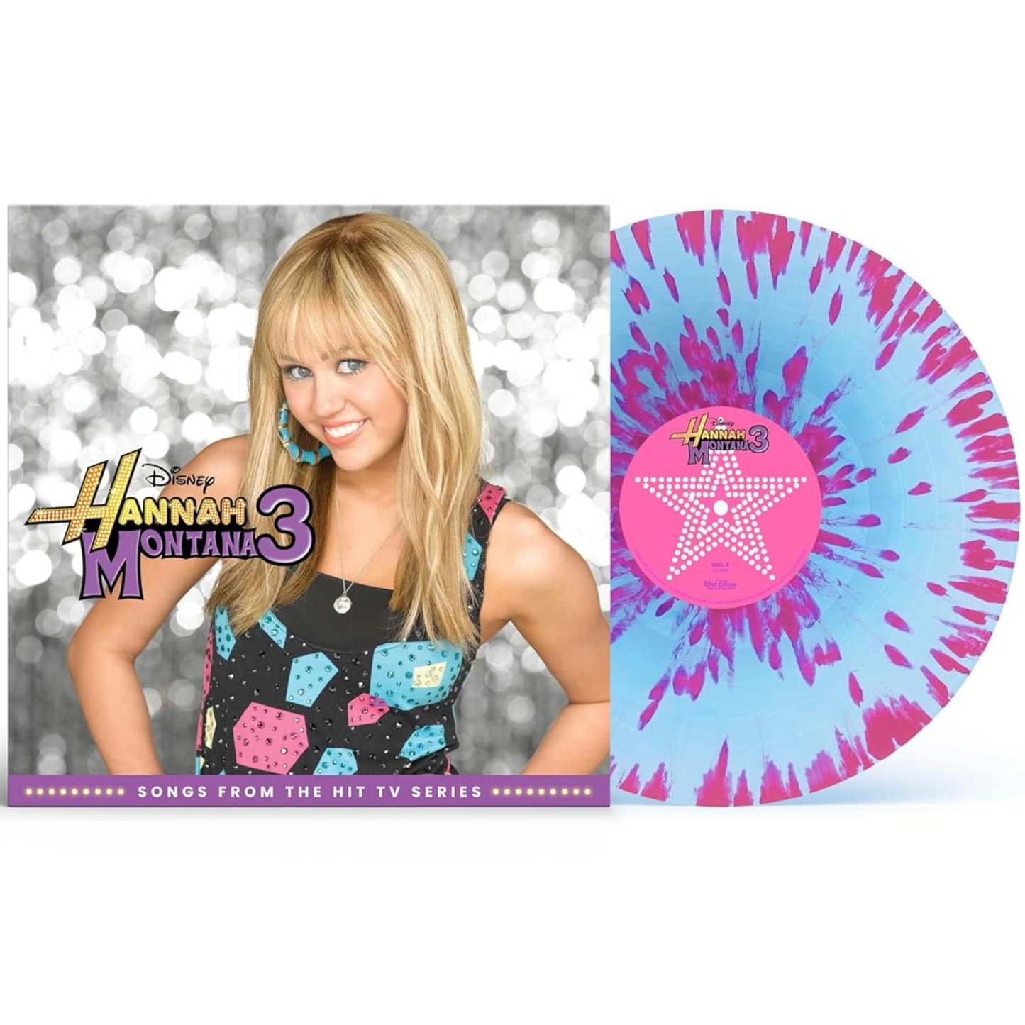 Hannah Montana 3 (Soundtrack) (Blue & Pink Splatter Vinyl) (LP)