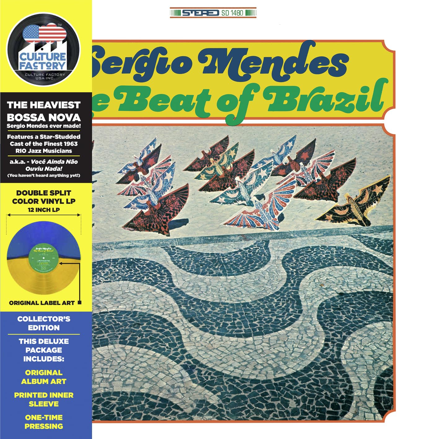 Sergio Mendes - The Beat Of Brazil (Limited Edition, Blue & Yellow Vinyl) (LP) - Joco Records