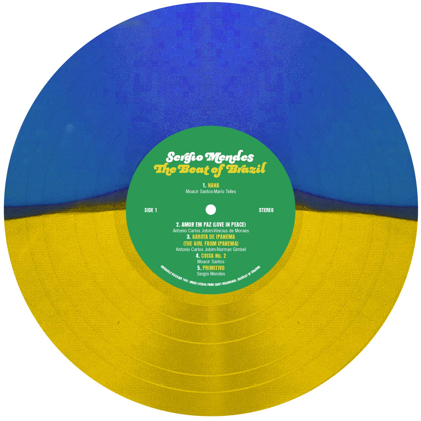 Sergio Mendes - The Beat Of Brazil (Limited Edition, Blue & Yellow Vinyl) (LP) - Joco Records