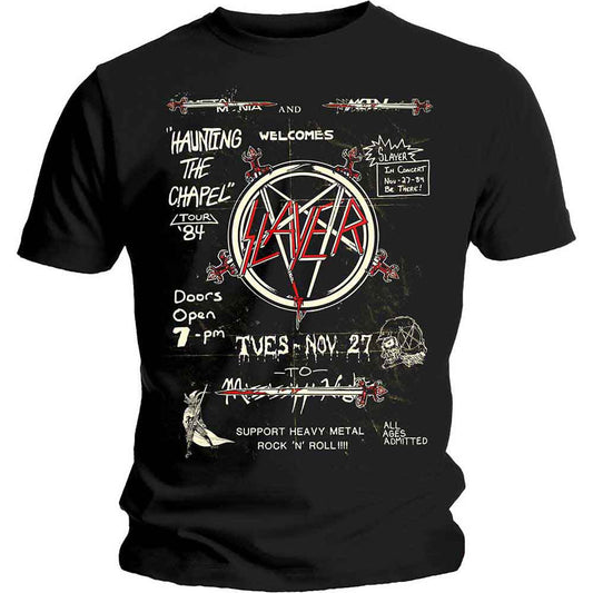 Slayer - Haunting 84 Flier (T-Shirt) - Joco Records