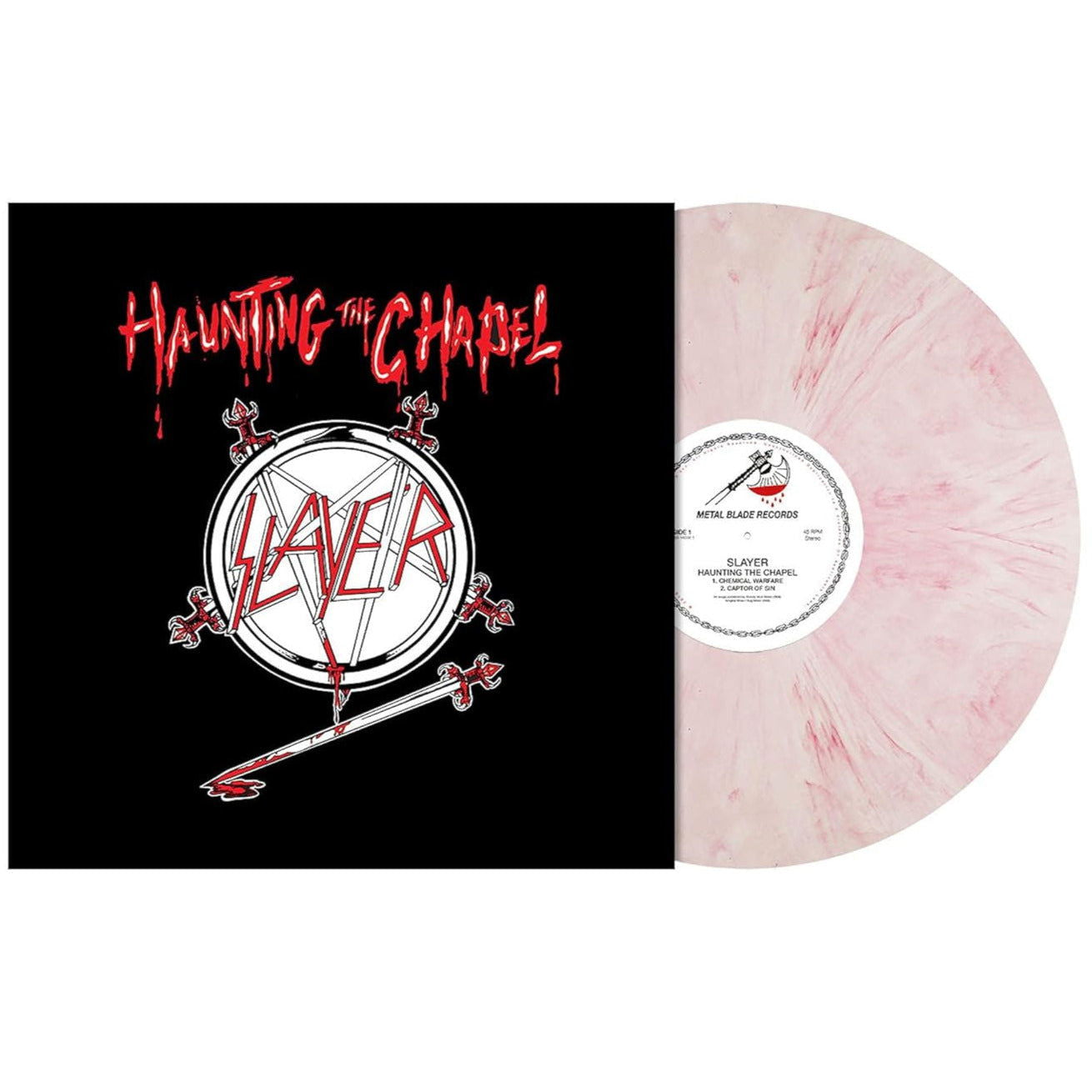 Slayer - Haunting The Chapel (Limited Edition, Red & White Marble Vinyl) (LP) - Joco Records