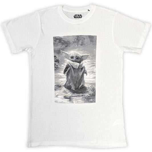 Star Wars - The Mandalorian Grogu B&W (T-Shirt) - Joco Records