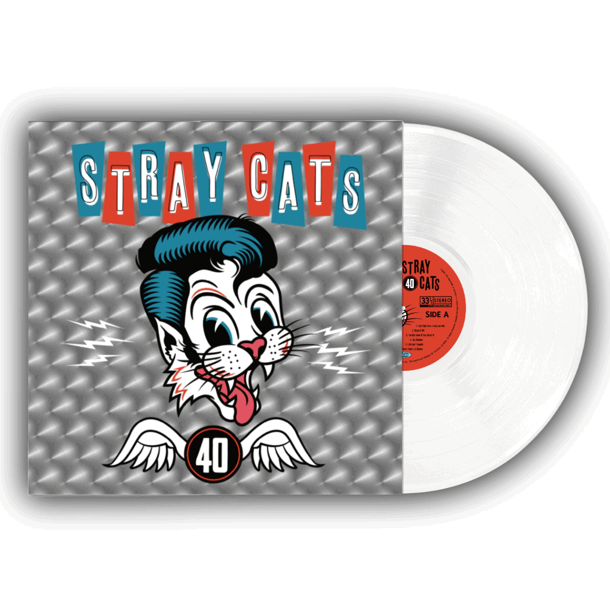 Stray Cats - 40 (Color Vinyl, White, Reissue) - Joco Records