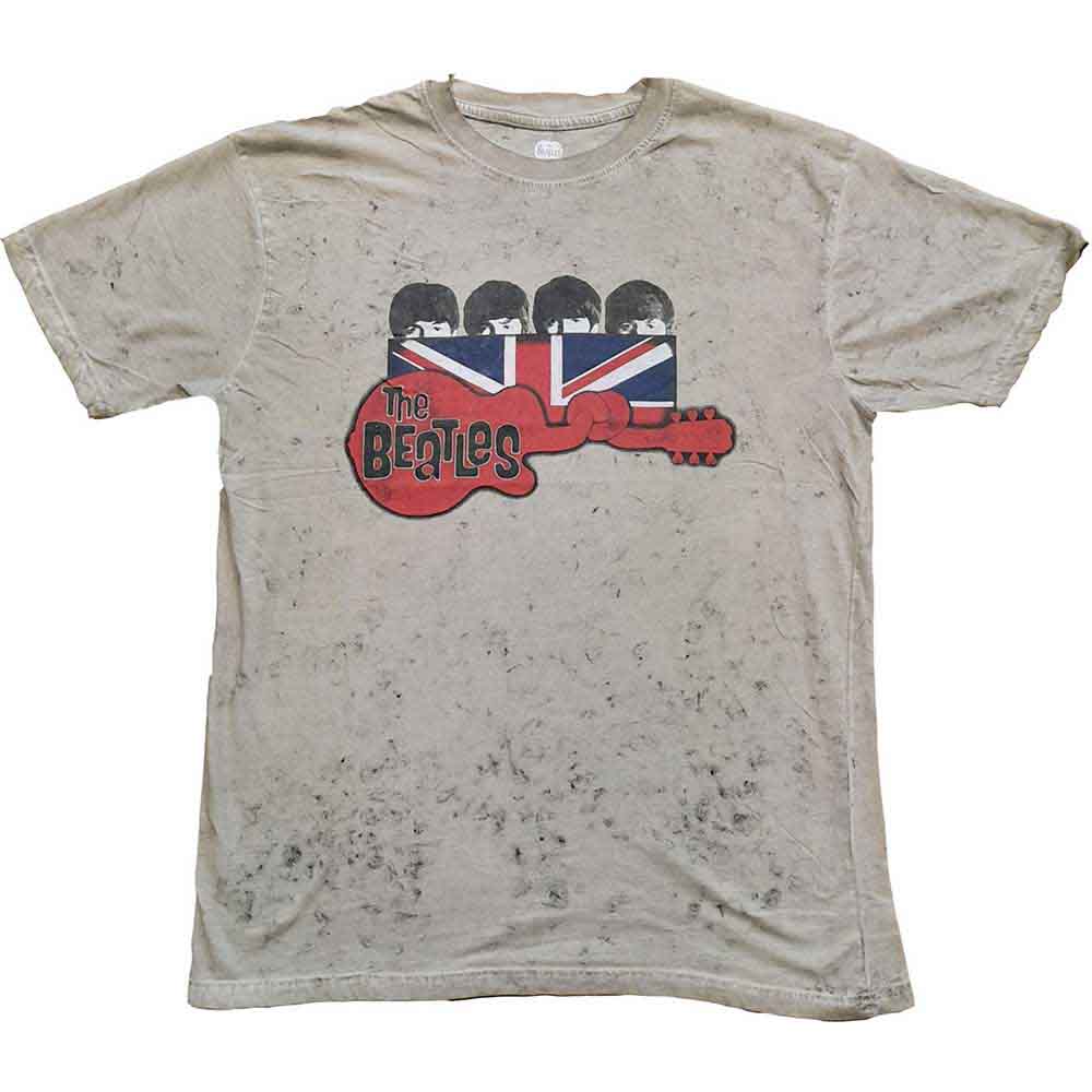 The Beatles - Guitar & Flag - Band Tee (T-Shirt) - Joco Records