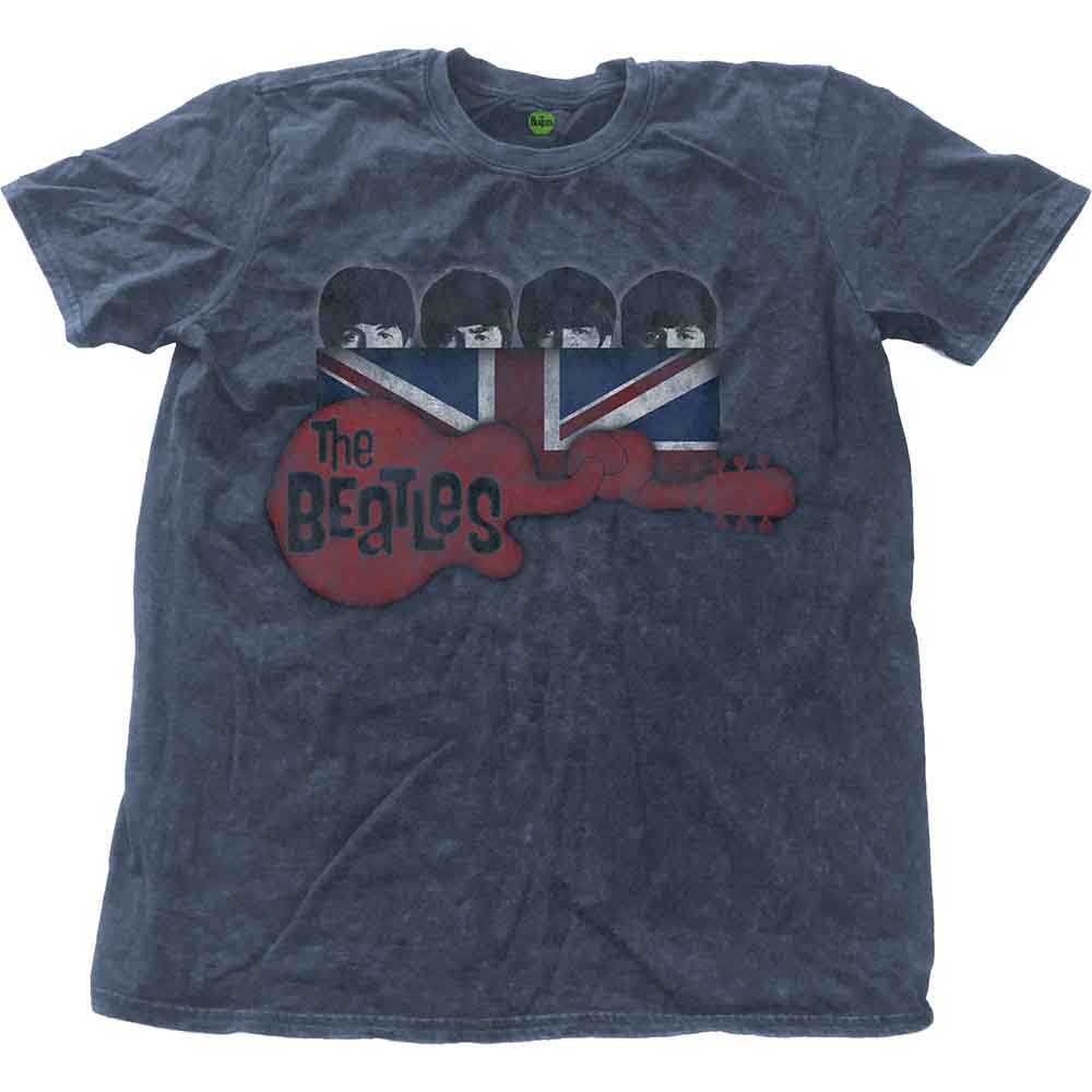 The Beatles - Guitar & Flag Shirt (T-Shirt) - Joco Records
