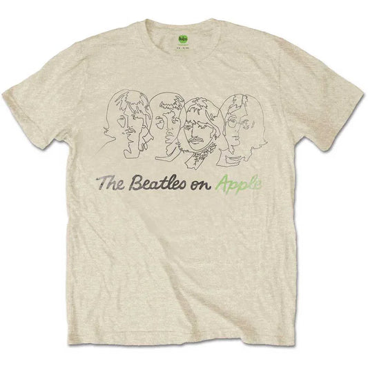 The Beatles - Outline Faces on Apple (T-Shirt) - Joco Records