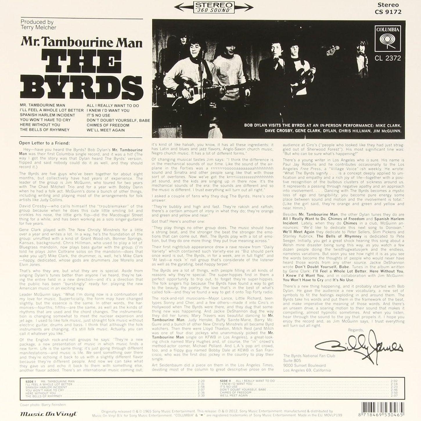 The Byrds - Mr. Tambourine Man (Audiophile, 180 Gram) (LP) - Joco Records