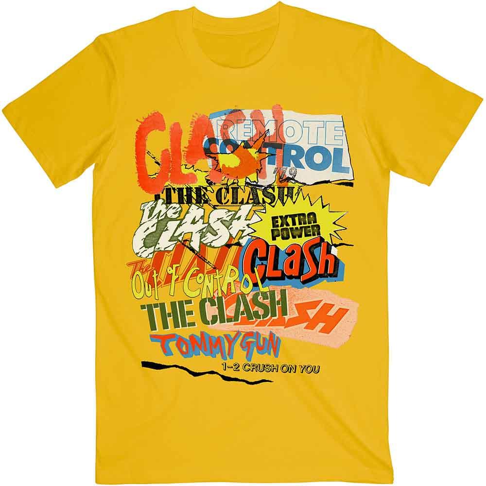 The Clash - Singles Collage Text (T-Shirt) - Joco Records