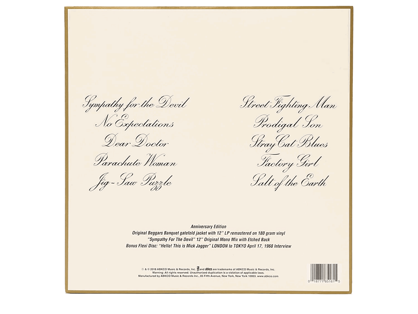 The Rolling Stones - Beggars Banquet (50th Anniversary Edition) (Remastered, Gatefold, 180 Gram) (2 LP & Bonus 7") - Joco Records
