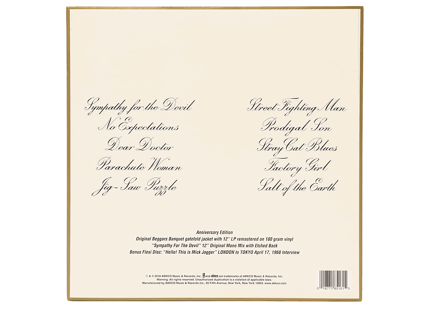 The Rolling Stones - Beggars Banquet (50th Anniversary Edition) (Remastered, Gatefold, 180 Gram) (2 LP & Bonus 7") - Joco Records