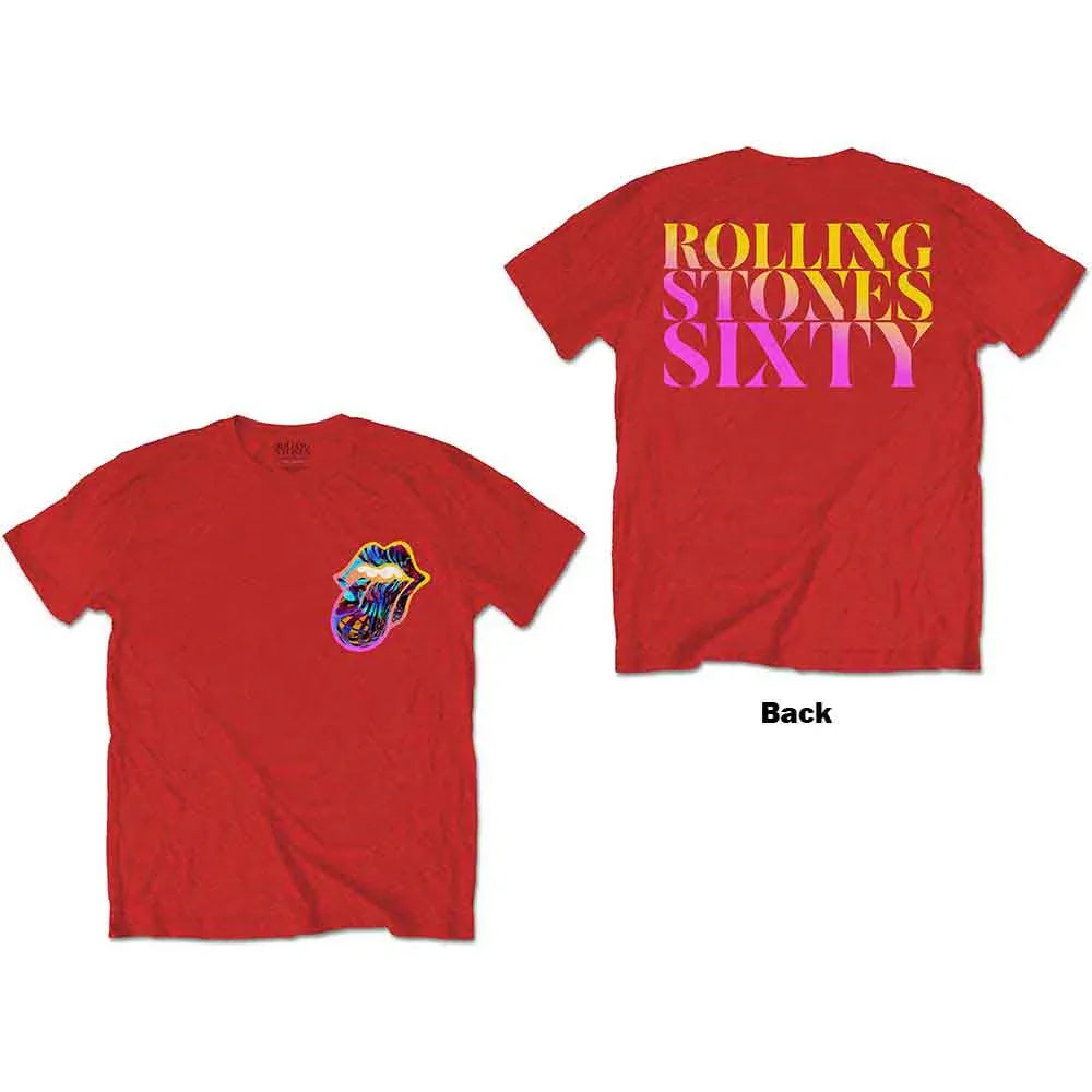 The Rolling Stones - Sixty Gradient Text Shirt (T-Shirt) - Joco Records