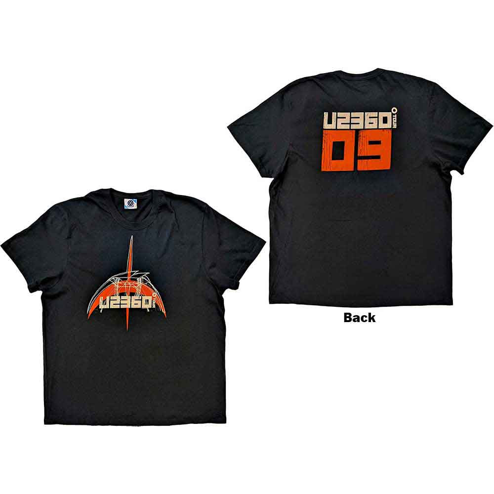U2 - 360 Degree Tour 2009 Orange Logo (T-Shirt) - Joco Records