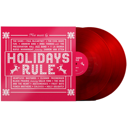 Various Artists - Holidays Rule (Limited Edition, Translucent Red Vinyl) (2 LP) - Joco Records
