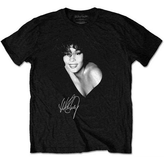 Whitney Houston - B&W Photo (T-Shirt) - Joco Records