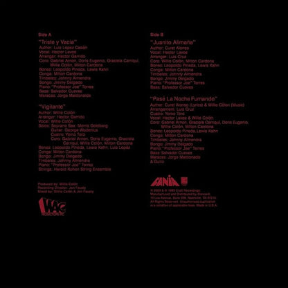 Willie Colón - Vigilante (LP) - Joco Records
