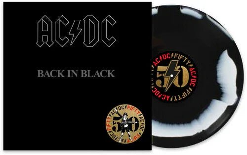 AC/DC - Back In Black: 50th Anniversary (Limited Edition, Black & White Marble Vinyl) (LP) - Joco Records