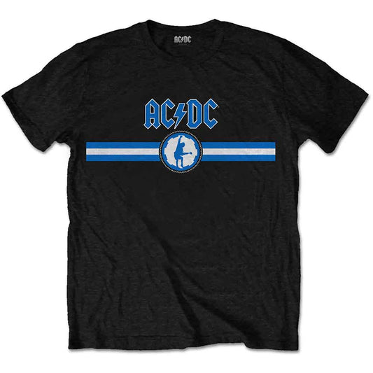 AC/DC - Blue Logo & Stripe (T-Shirt)