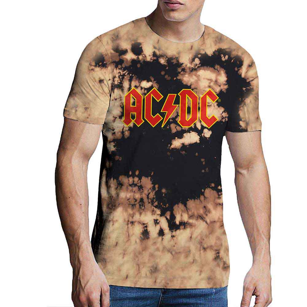 AC/DC - Logo - Brown & Black Tee (T-Shirt)