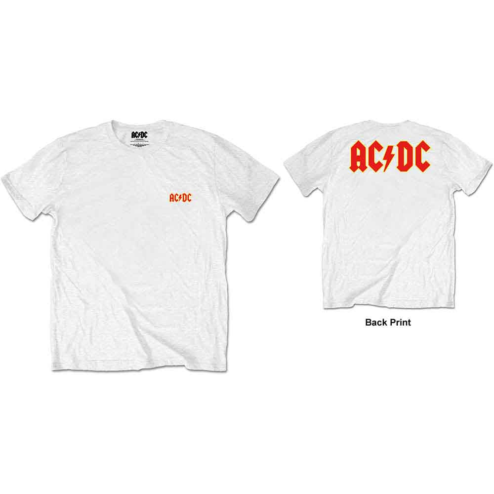AC/DC - Logo - Red On White (T-Shirt)