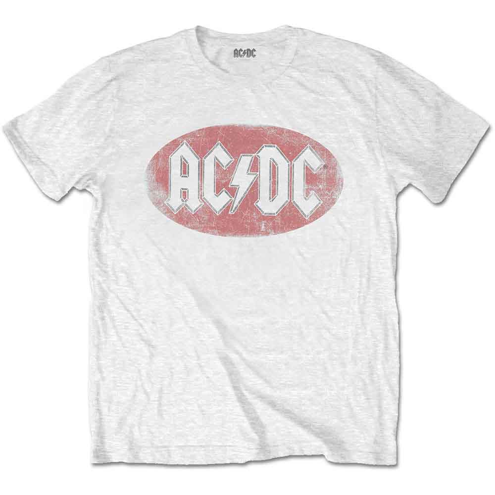 AC/DC - Oval Band Logo - Vintage Tee (T-Shirt)