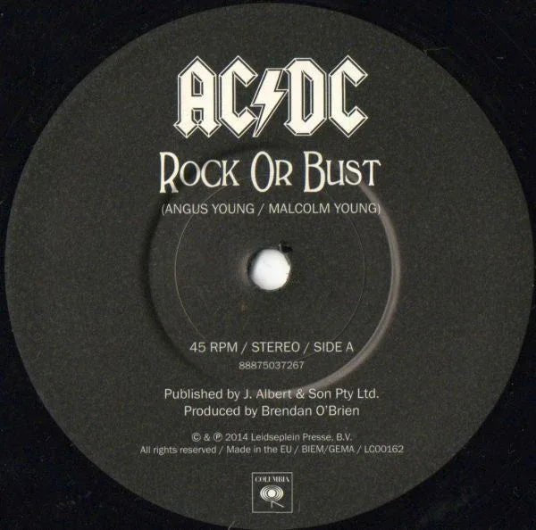 Ac/Dc - Rock Or Bust (45 RPM) (7-Inch Single) - Joco Records