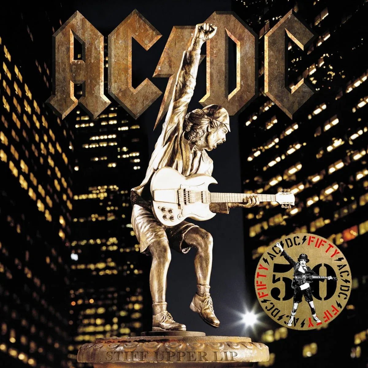 AC/DC - Stiff Upper Lip (50th Anniversary Edition, Gold Vinyl) (LP) - Joco Records