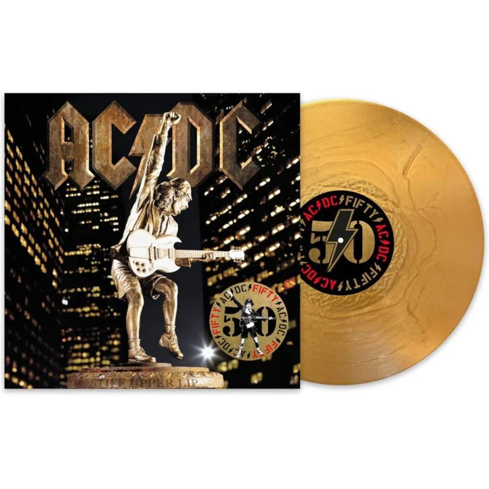 AC/DC - Stiff Upper Lip (50th Anniversary Edition, Gold Vinyl) (LP) - Joco Records