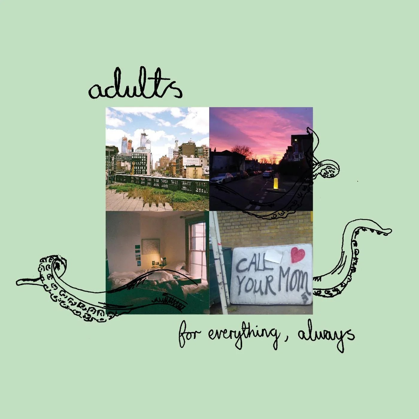 Adults - For Everything, Always (Pink Vinyl) (LP) - Joco Records