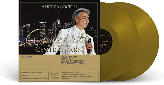 Andrea Bocelli - Concerto: One Night In Central Park - 10th Anniversary (Gold Vinyl) (2 LP) - Joco Records