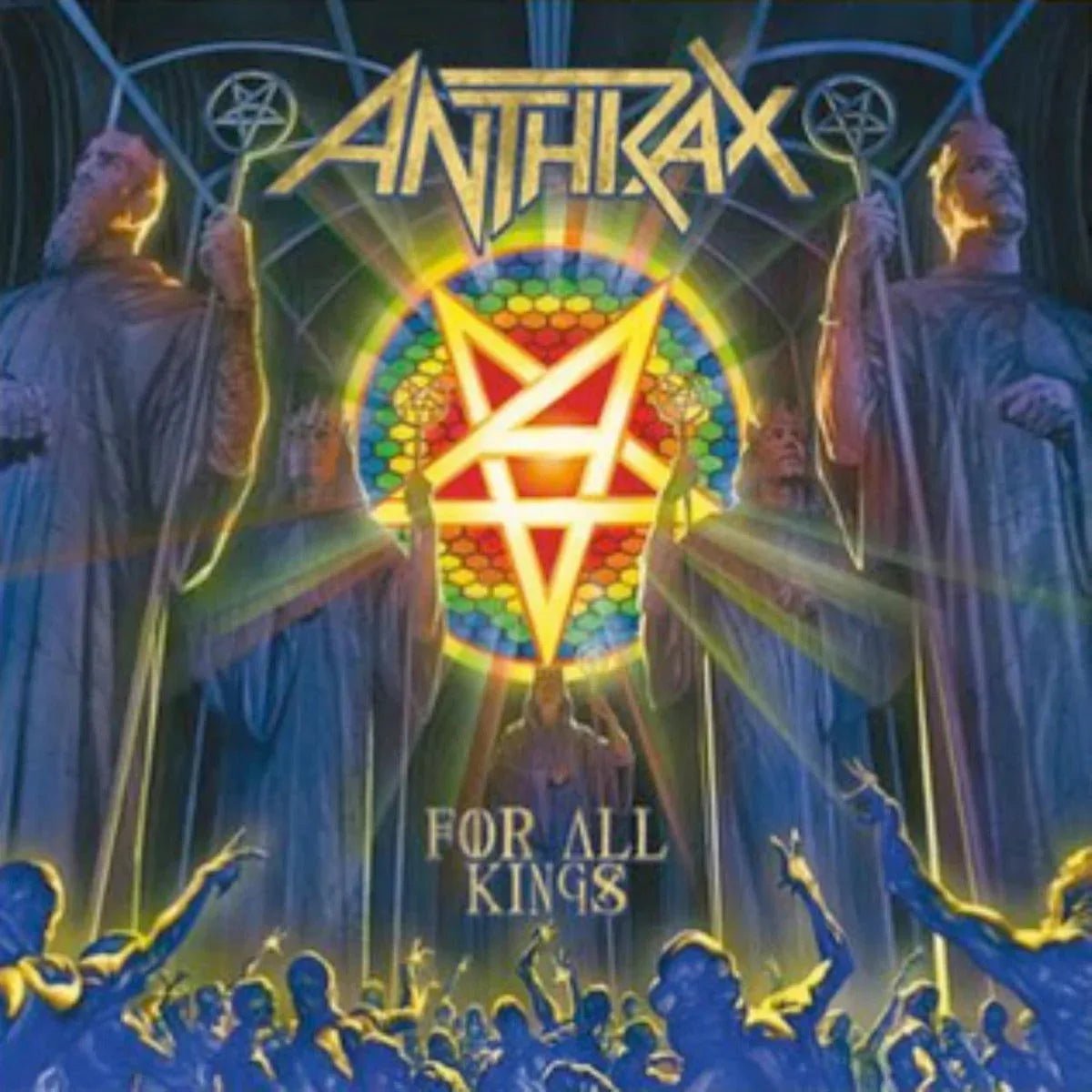 Anthrax - For All Kings (Limited Edition, Blue & Yellow Splatter Vinyl) (2 LP) - Joco Records