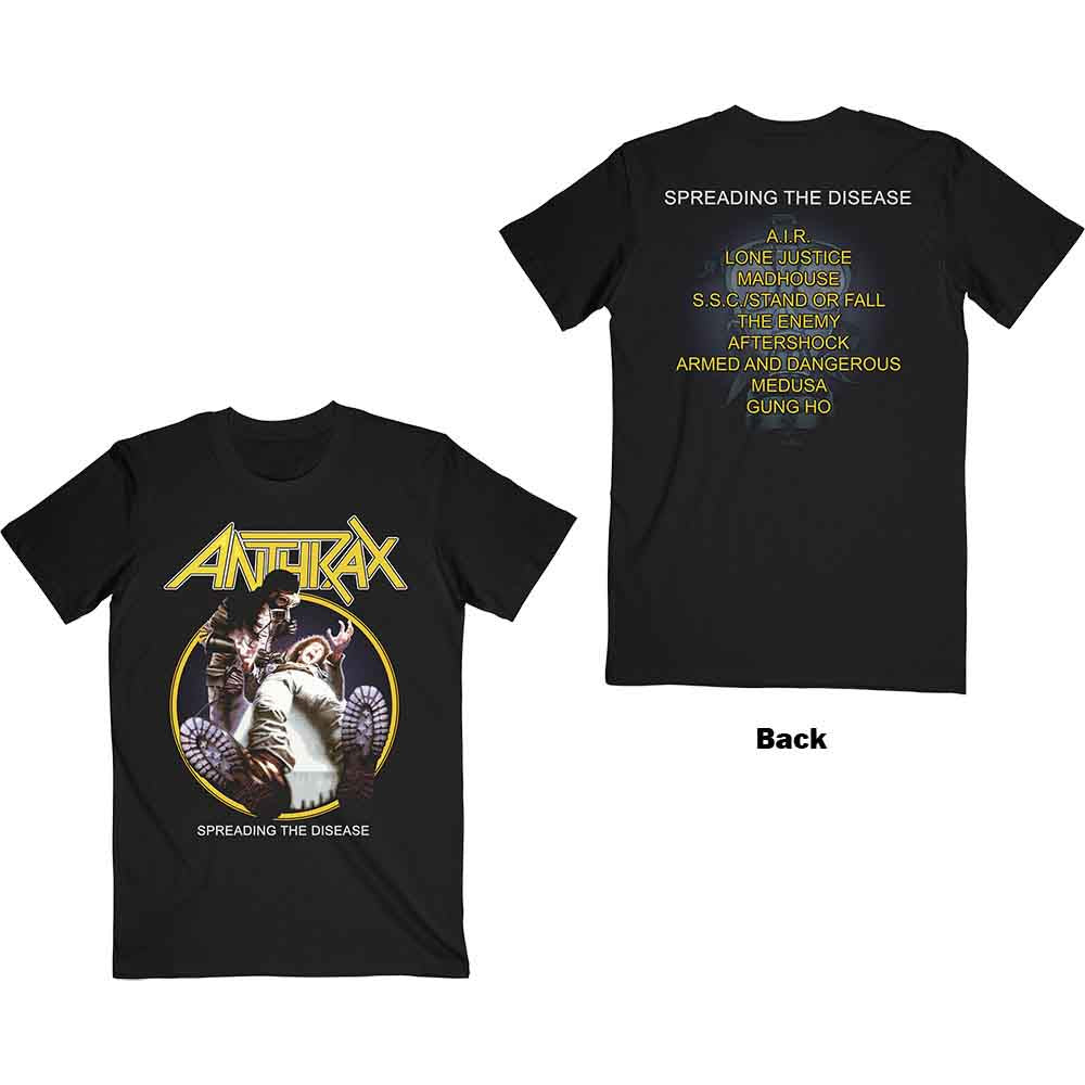 Anthrax - Spreading The Disease Track list (T-Shirt)