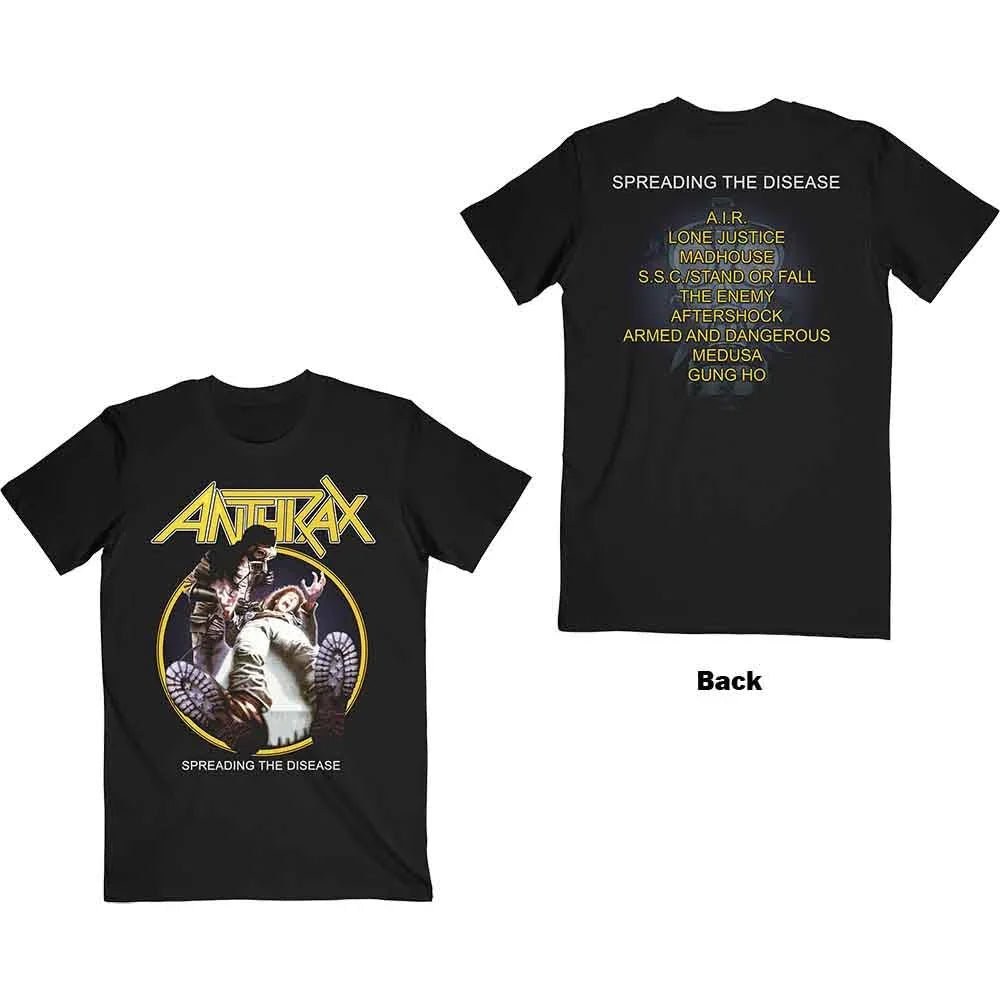 Anthrax - Spreading The Disease Track list (T-Shirt) - Joco Records