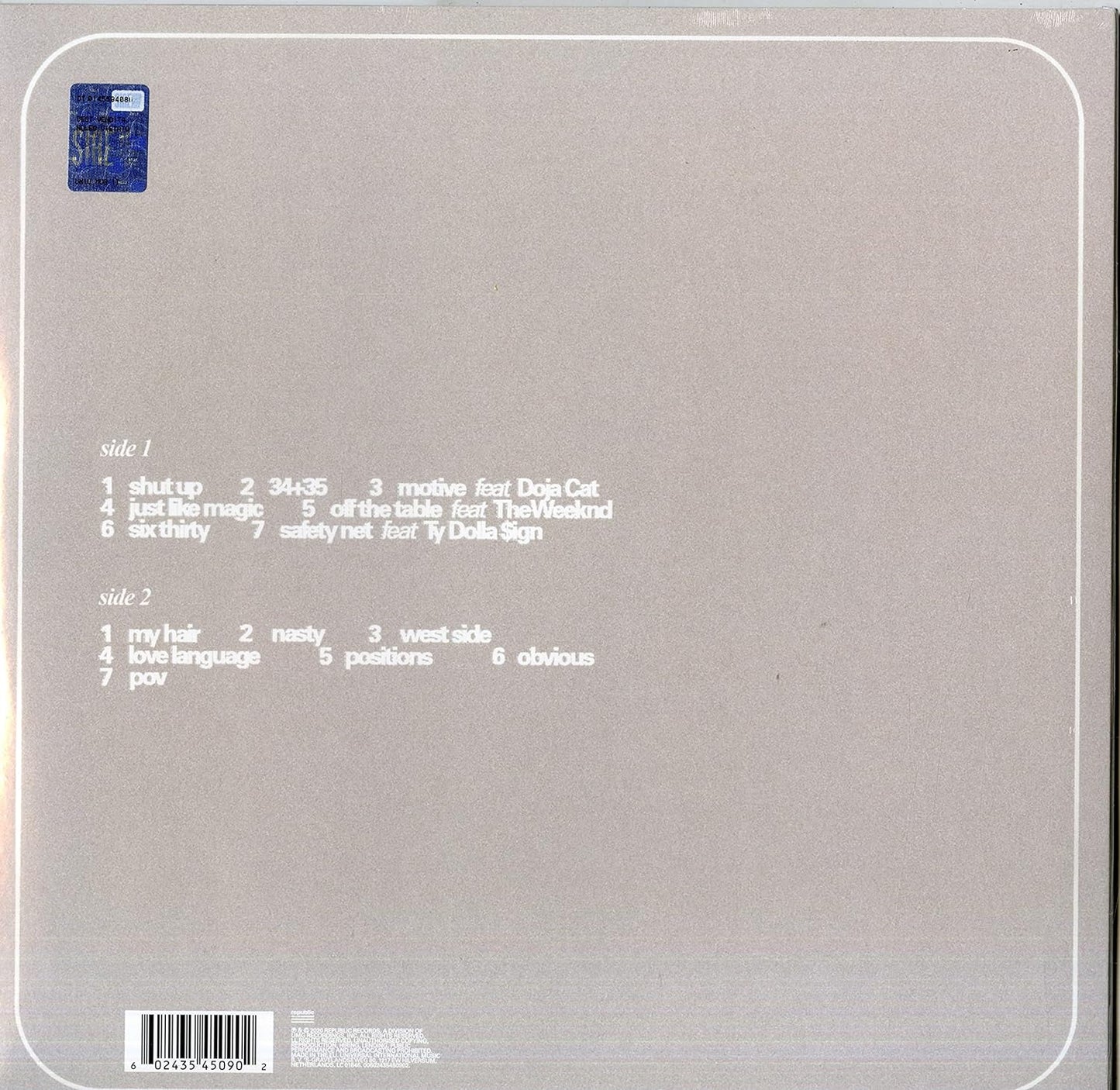 Ariana Grande - Positions (Limited Edition, Bottle Green Vinyl) (LP) - Joco Records