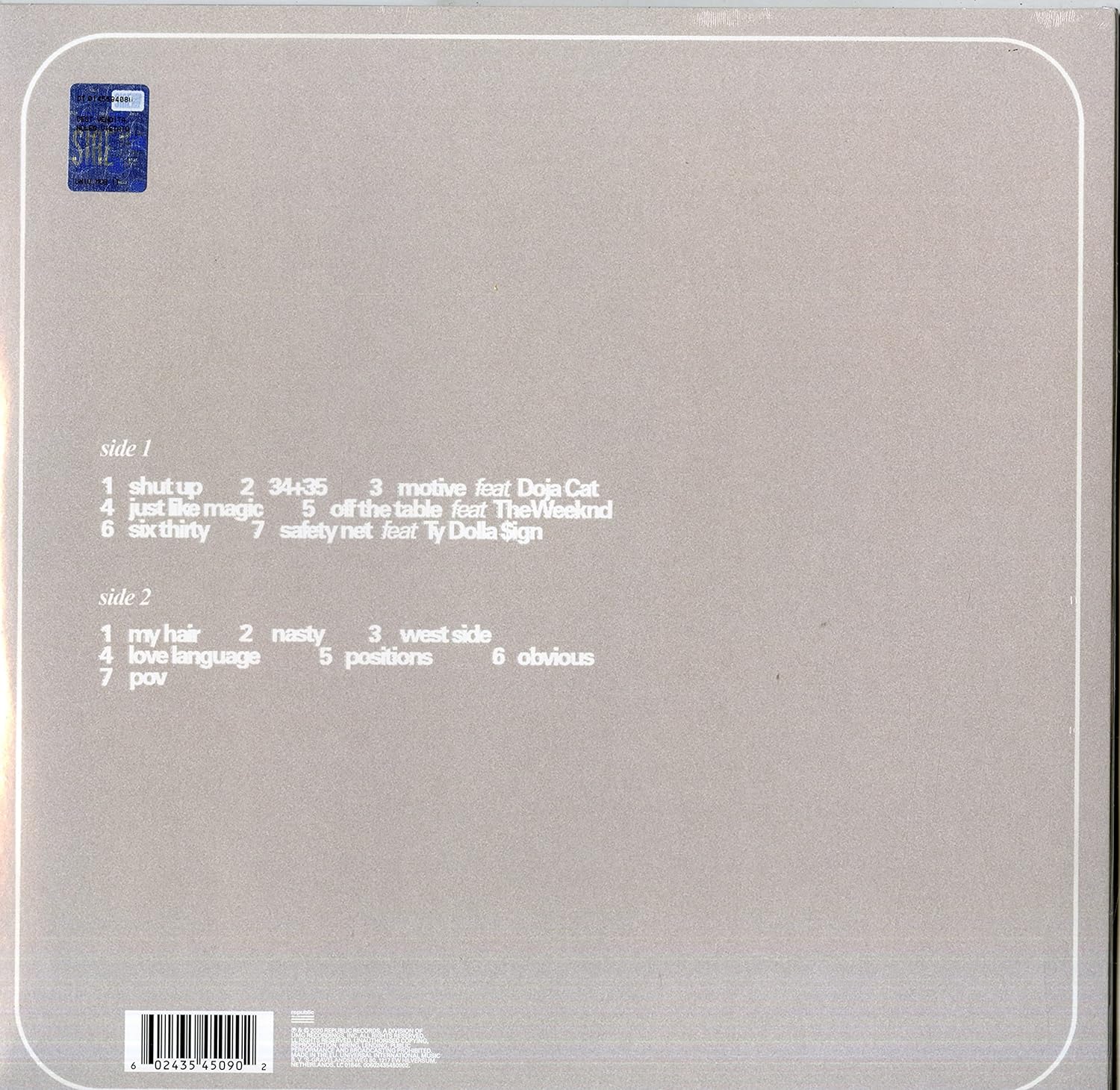 Ariana Grande - Positions (Limited Edition, Bottle Green Vinyl) (LP) - Joco Records