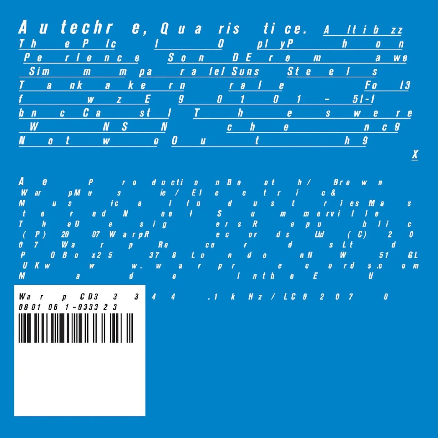 Autechre - Quaristice (2 LP) - Joco Records