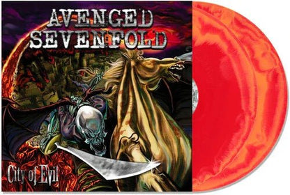 Avenged Sevenfold - City of Evil (Limited Edition, Indie Exclusive, Orange & Red Swirl Vinyl) (Explicit) (2 LP) - Joco Records