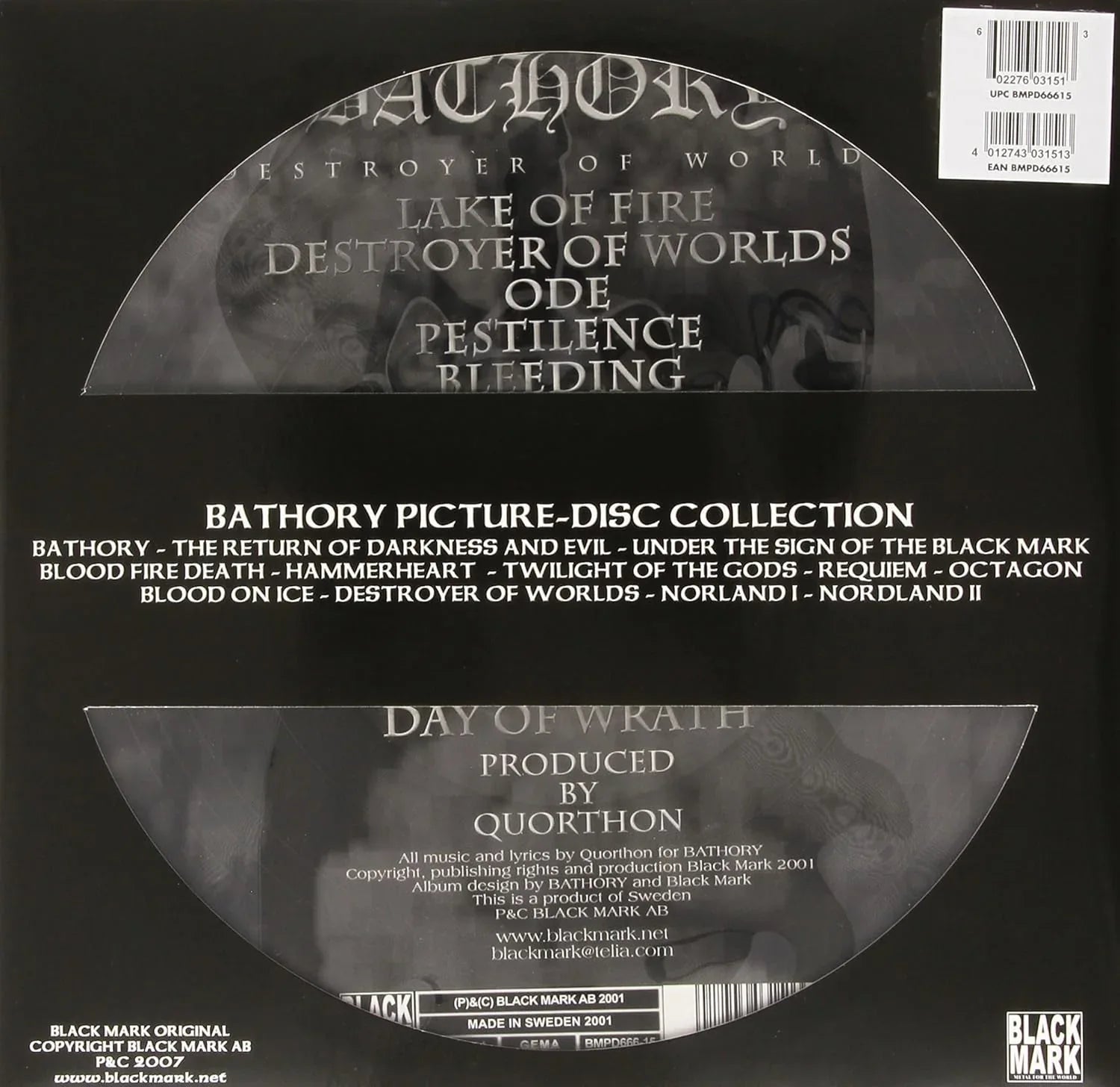 Bathory - Destroyer Of Worlds (Limited Edition, Picture Disc Vinyl) (LP) - Joco Records