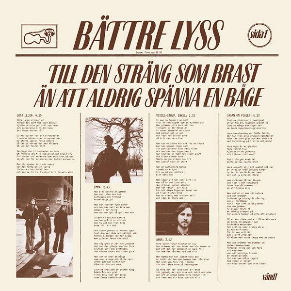 Battre Lyss - Till Den Strang Som Brast An Att Aldrig Spanna En Bage (LP) - Joco Records